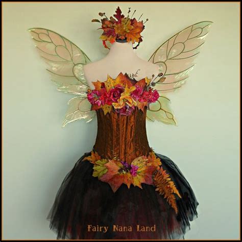 beautiful adult fairy costume  woodland autumn glory