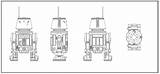 R5 Astromech Series sketch template