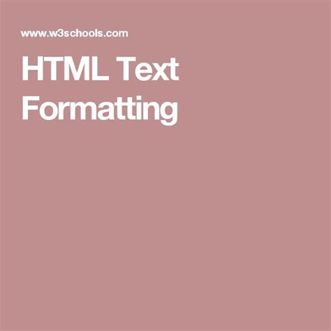 html text formatting html text format text