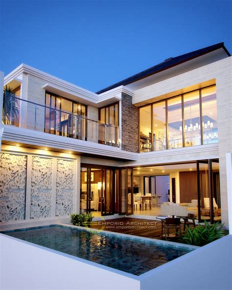 desain rumah mewah    lantai style villa bali modern  jakarta