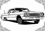 Lowrider Impala Coloring Drawings 64 Chevy Car Pages Drawing Chicano Cars Lowriders Sketch Arte Tattoo Tattoos Book Dibujo Dibujos Cartoon sketch template