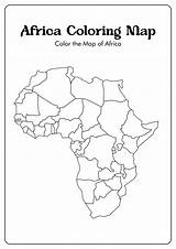 Map Africa Blank Coloring Worksheet Continents Oceans Printable Worksheeto Via Expansion sketch template