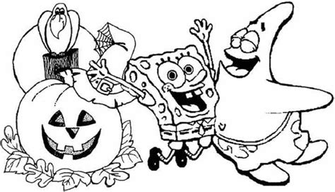 spongebob halloween coloring pages  printable coloring pages