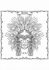 Coloring Carnival Mask Pages Feathers Venetian Adult Venice Adults Ornaments Incredible Many Printable Color Print Masks Little Details Justcolor Choose sketch template