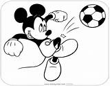 Mickey Mouse Soccer Coloring Pages Disneyclips Bounce Knee sketch template