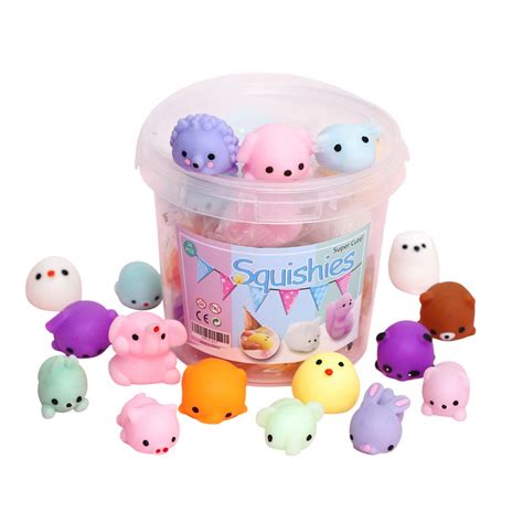 giggle zone mini mochi squishies  piece fidget toys  storage container novelty toy