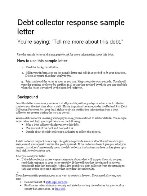 debt collection letter thankyou letter