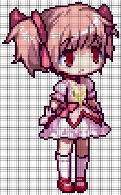 Pixel Art Manga Fille Dessin Facile Pour Les Enfants Images The Best