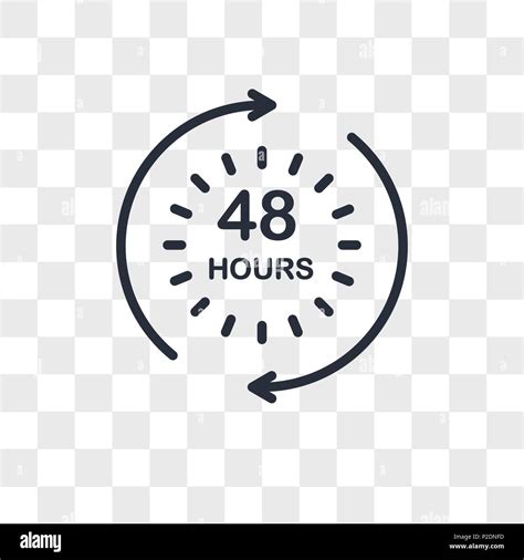hours vector icon isolated  transparent background  hours logo concept stock vector