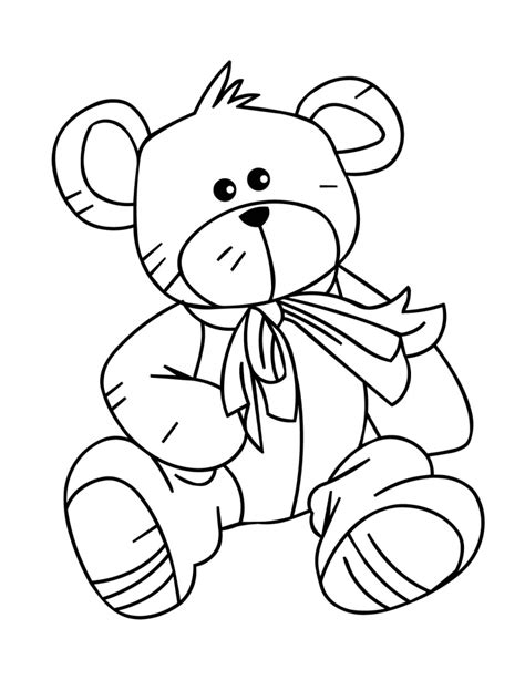 teddy bear coloring pages kids printable gjr
