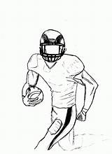 Football Coloring Player Drawing Pages Players Nfl Drawings Steps Sketch Draw Getdrawings Sheet Paintingvalley Popular sketch template