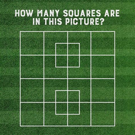 How Many Squares Are In This Picture [video] Picture Puzzles Brain