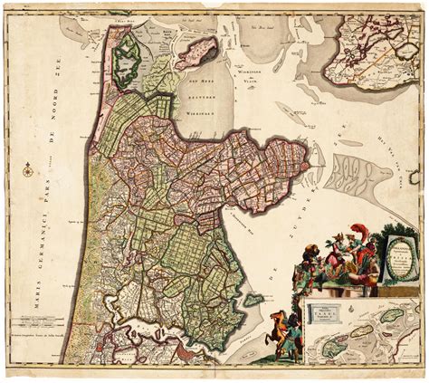 noord holland  holland map map ancient maps
