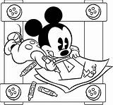 Mickey Mouse Coloring Pages Printable Kids sketch template