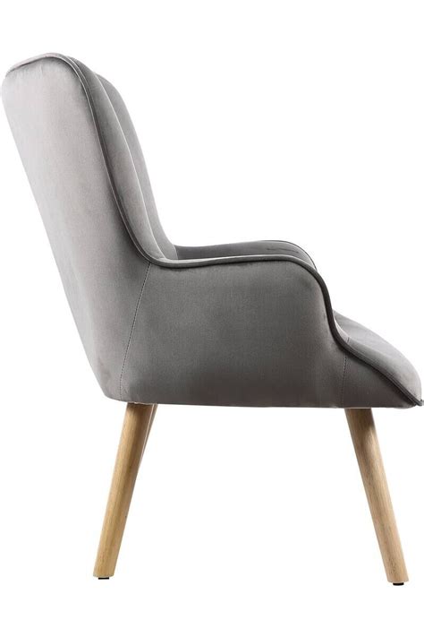 fauteuil style scandinave en velours odense dimensions      cm structure bois