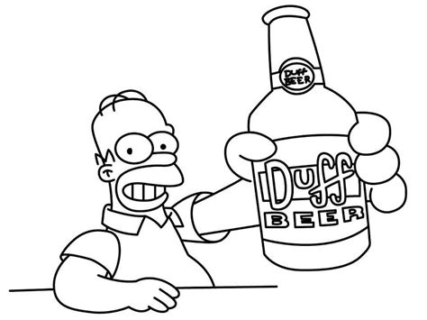 ugly homer simpson coloring page  printable coloring pages  kids