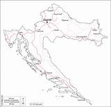 Croatia Hydrography Hrvatska Croatie Blank sketch template