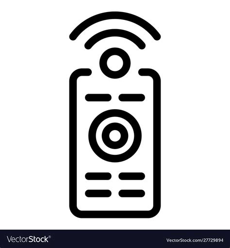 smart home remote control icon outline style vector image