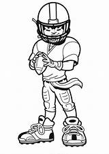 Football Coloring Pages Kids American Players Color Sheet Printable Book Bears sketch template