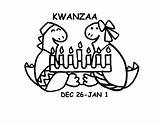 Kinara Coloring Kwanzaa Pages Kids sketch template