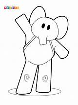 Pocoyo Pages Coloring Printable Kids Color sketch template