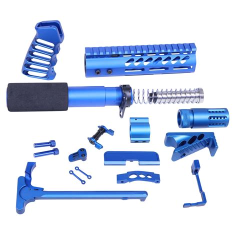 ar  ultimate pistol build kit  anodized blue veriforce tactical