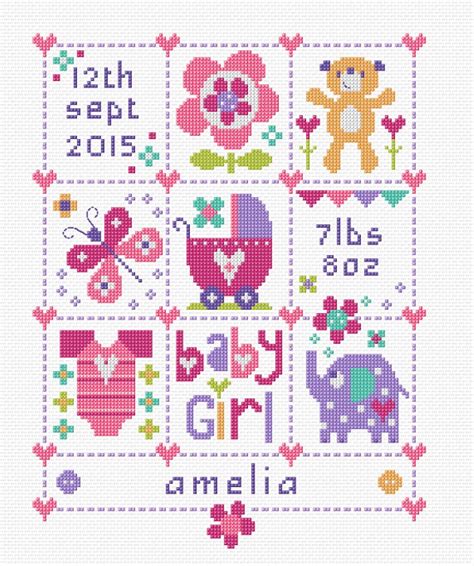 baby sampler cross stitch patterns kits weekend kits blog  cross