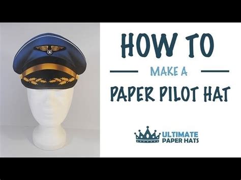paper pilot hat hat template paper hat pilot costume