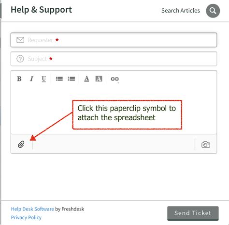 attach  file  send  support inform direct support