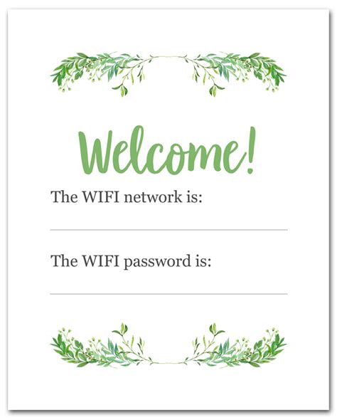printable guest wifi sign    mopping  floor