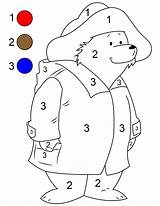 Bear Number Coloring Pages Paddington Printable Paint Numbers Activities Preschool Kids Color Worksheets Printables Book London Print Colors Bears Math sketch template