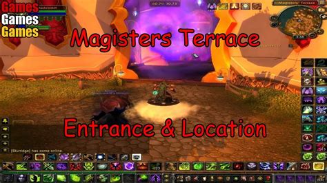 magisters terrace entrance location world  warcraft  burning crusade youtube
