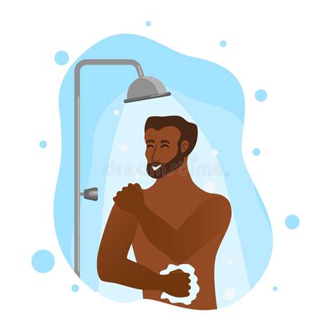 African American Woman Taking Shower Stock Illustrations 9 African