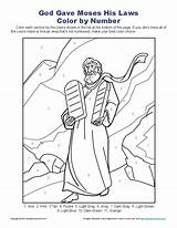 Commandments Moses Gave Numbers Sundayschoolzone sketch template