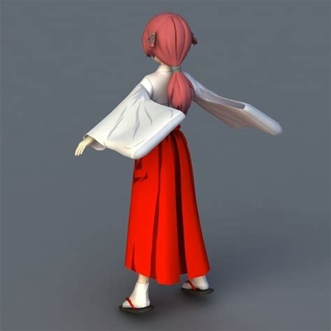 Japanese Anime Girl Character 3d Model Cgtrader