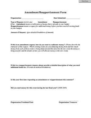 sample amendment letter forms  templates fillable printable