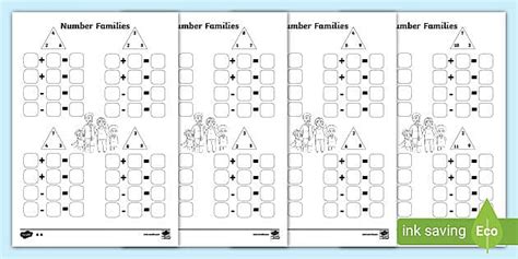 number fact family worksheets grade  twinkl math