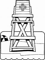 Lifeguard Coloring Clipart Chair Tower Cliparts Stand Objects Clip Pages Library Getcolorings Printable Print Getdrawings sketch template
