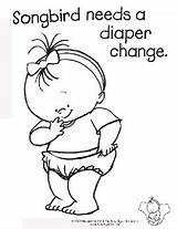 Baby Signs Coloring Pages Sign Language Teacherspayteachers Diaper sketch template