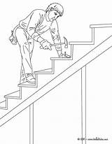 Stairs Coloring Pages Carpenter Wood Color Print Hellokids Choose Board Getcolorings Designlooter Kids Online Woodworking sketch template