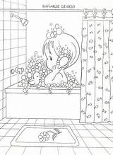Coloring Pages Shower Moments Child Bathing Precious Taking Bath Baño Children Kids Time Visit Christmas Coloriage Choose Board 為孩子的色頁 Cool sketch template