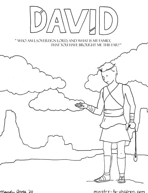 david coloring page ministry  children  samuel coloring pages psalms