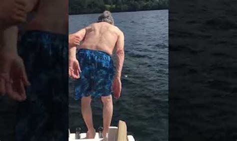 Grandpa Celebrating His 102nd Birthday On Boat And Pulls A