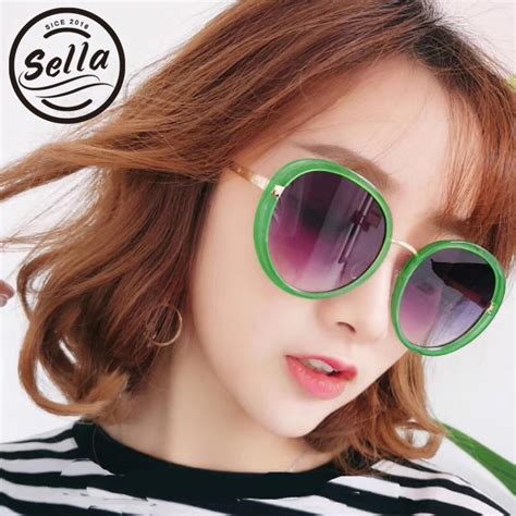 2018 new sella korean style fashion women candy round frame sunglasses