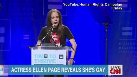 Actress Ellen Page I Am Gay Cnn