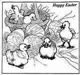 Easter Ducklings Coloring Color April Cynthia Vasilis 1981 Basket Sweet Little sketch template