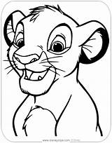 Simba Coloring Lion King Pages Face Disneyclips sketch template