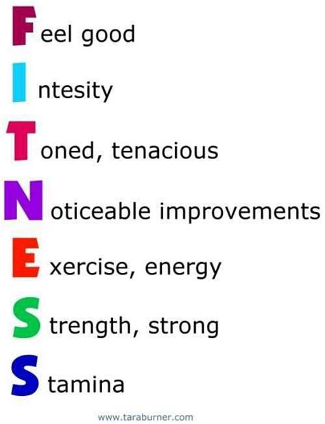 fitness acronym health and fitness tips fitness