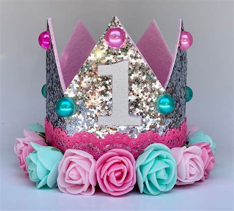 st birthday crown  birthday crown girl birthday party etsy