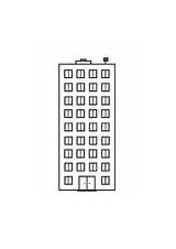 Kleurplaat Appartement Coloring Pages Buildings Appartment Printable sketch template